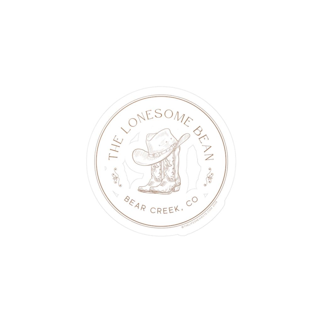 The Lonesome Bean Cafe (Bear Creek Series) Kiss-Cut Vinyl Decals